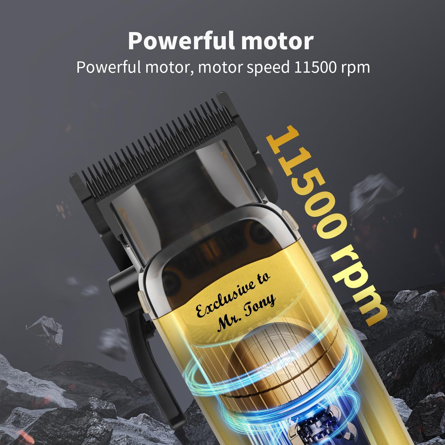 KEMEI KM-90-4 Professional Hair Clipper for Men Cord/Cordless Hair Cutting Kits, Hair & Beard Trimmer, Adjustable Blade Barber Clippers with USB Rechargeable, Gift for Men image number 6