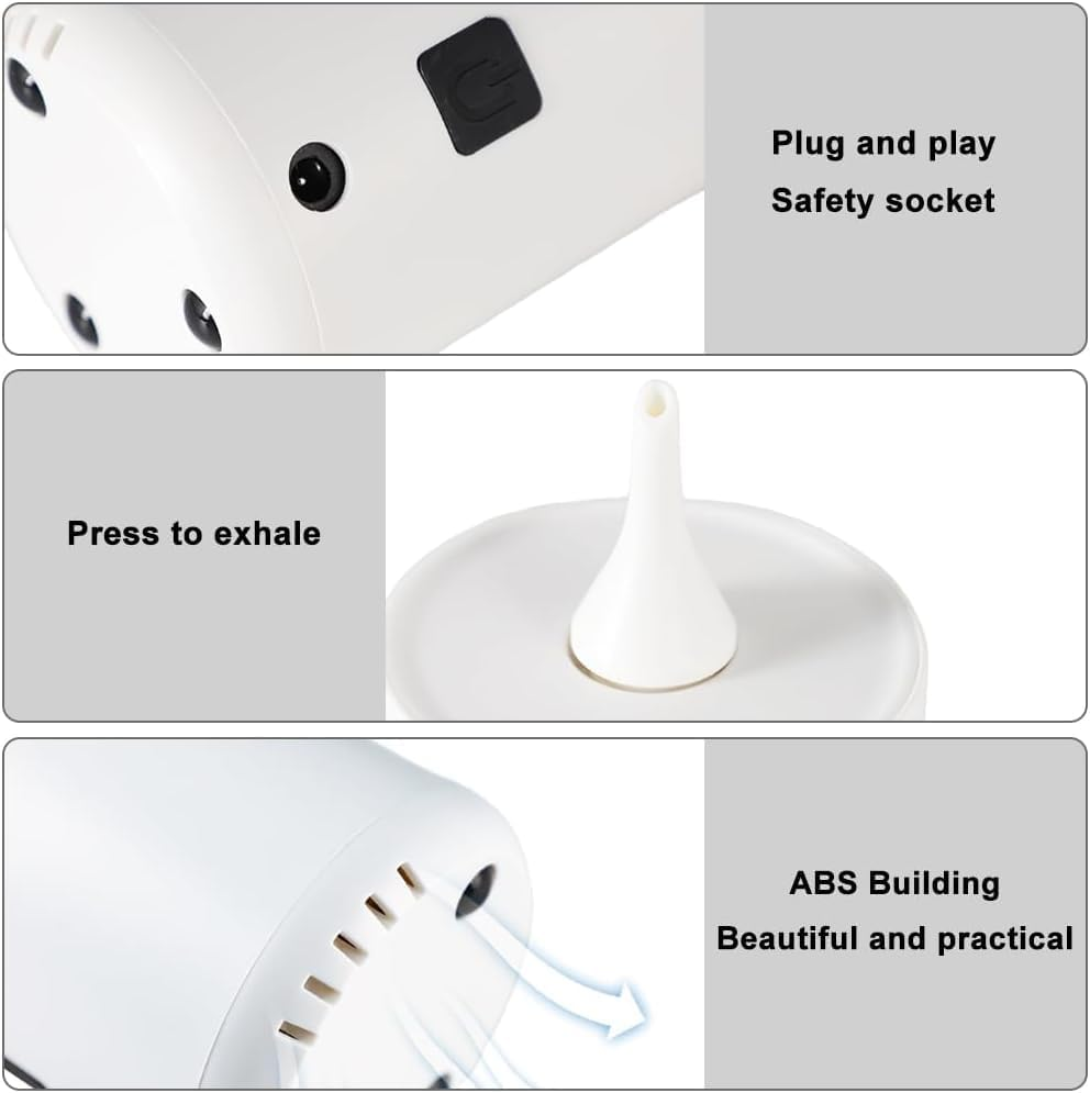 Balloon Pump Electric,Portable Dual Nozzle Electric Balloon Blower Machine,Portable Balloon Pump for Party Wedding Birthday and Festival Decoration,Graduation image number 5