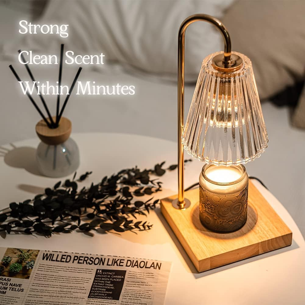 Candle Warmer Lamp Australia, Table Lamp with Dimmable and Timer for Jar Candles with 2 Bulbs, Home D&eacute;cor Products for Thanksgiving Christmas Mother'S Day Birthday Women & Mom Gifts (Taidengrongla1) image number 4