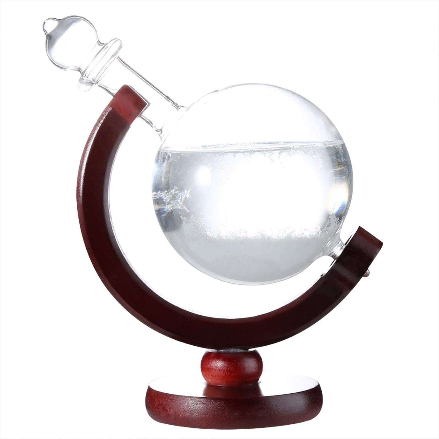 Weather Glass, Practical Weather Predicting Storm Glass Home Weather Station, Storm Glass Weather Station for Home for Office(Mahogany) image number 6