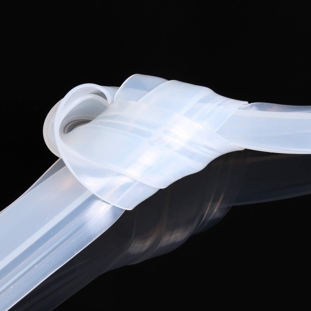 2M Shower Door Seal Strip Frameless Door Sweep Flexible Glass Seal Roll to Stop Shower Leaks, Transparent H Shape (6Mm)