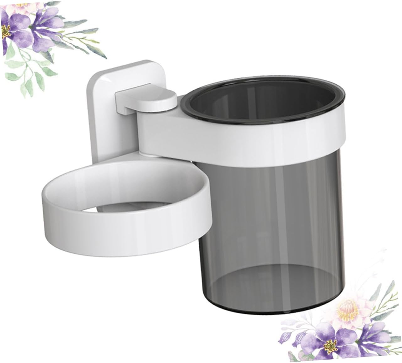 HONITANO Hair Dryer Holder Wall Mounted Bathroom Storage Rack Punch Design for Easy Installation Lightweight Durable Organizer for Hair Care Supplies Modern