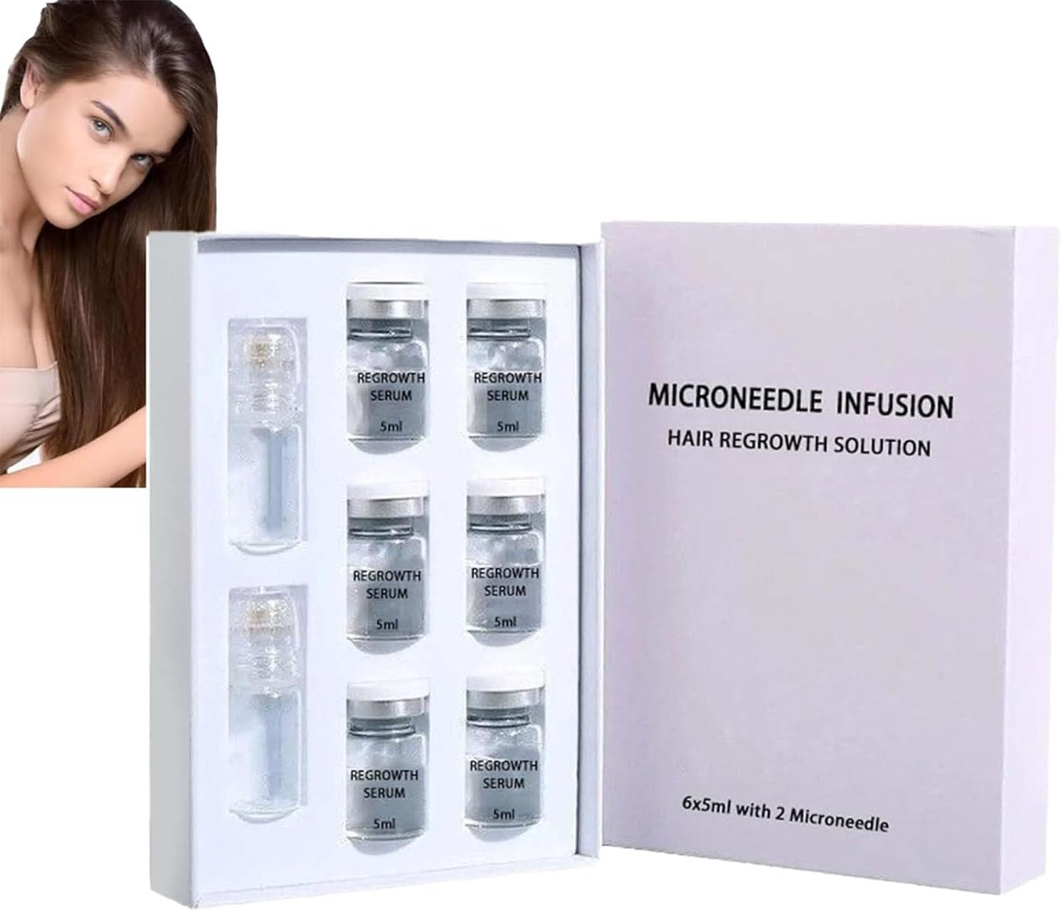 Alphainfuse Hair Regrowth System, Painless Microneedle Infusion Hairregrowth Solution, Scalp Nourishing Oil, Damage Repair, Loss Prevention, Enhances Thick Hair for Men Women (Typeb)