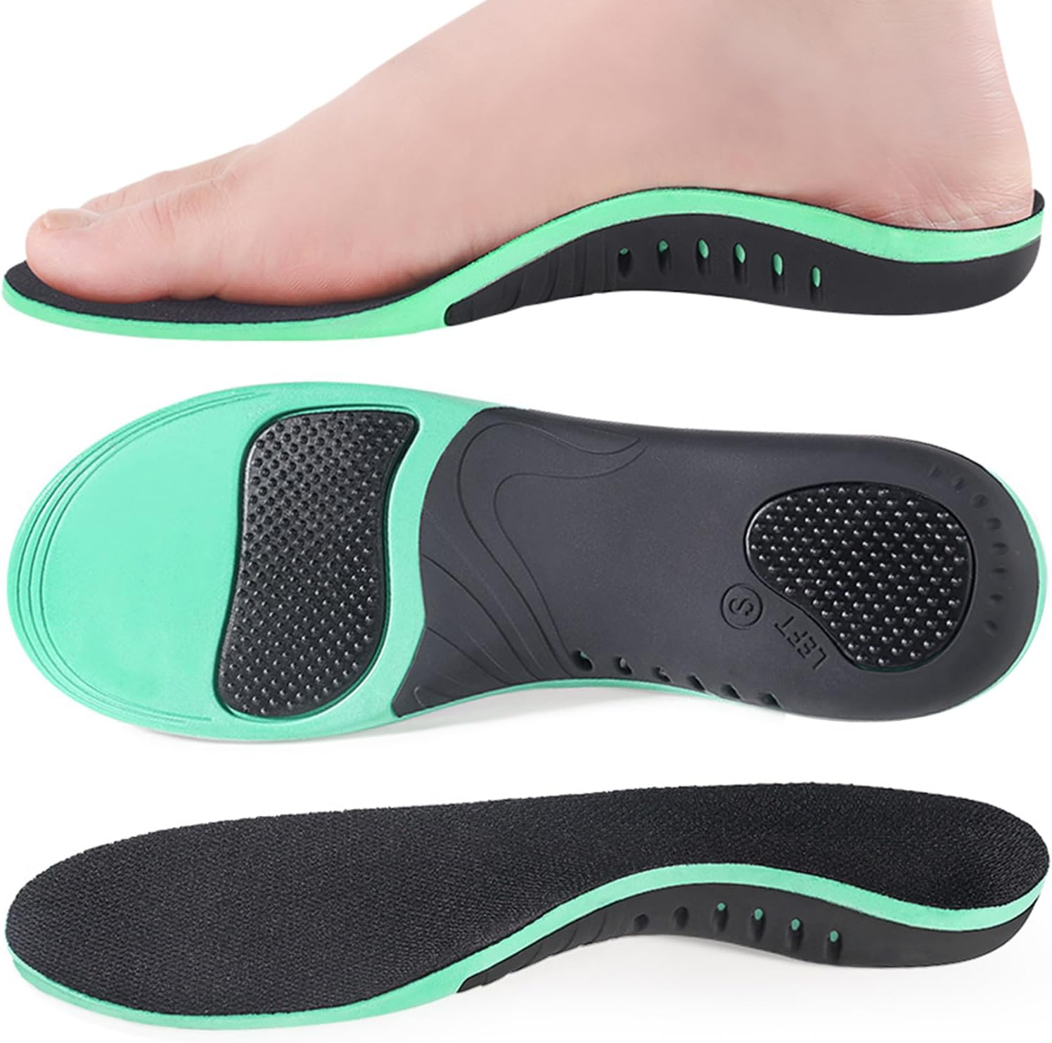 Arch Support Orthotic Insoles, Feet Insoles for Plantar Fasciitis, Arch Support for Treating Heel Pain and Heel Spurs, Men and Women S(EU 35-37) image number 1