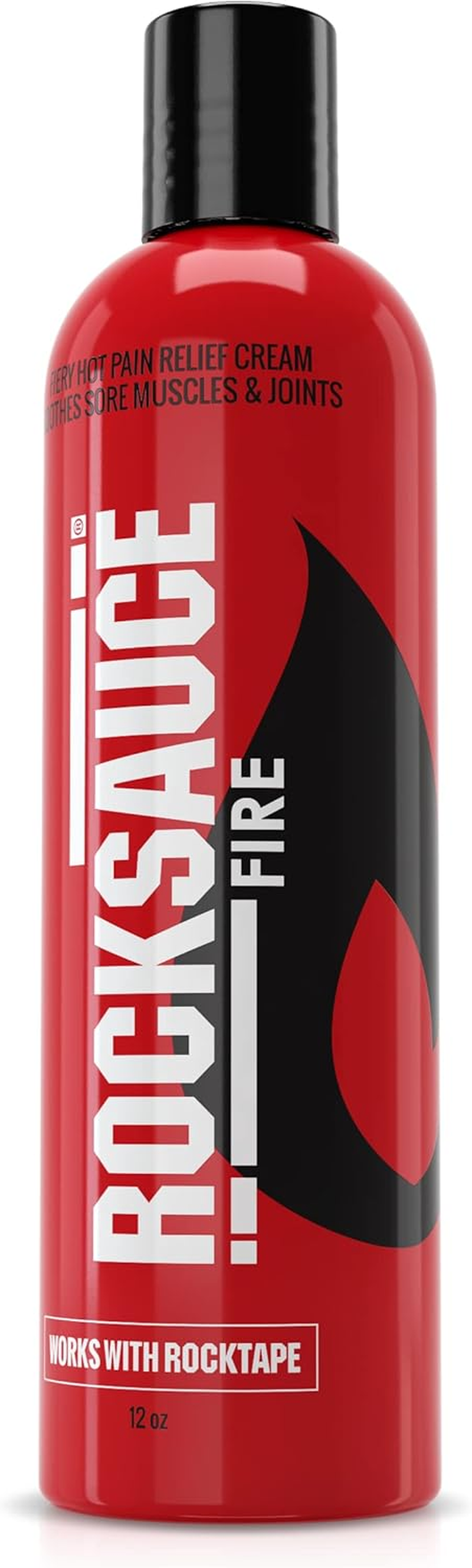 Rocktape Rocksauce Fire Hot Muscle Relief Cream with Capsaicin, 12 Ounce Bottle