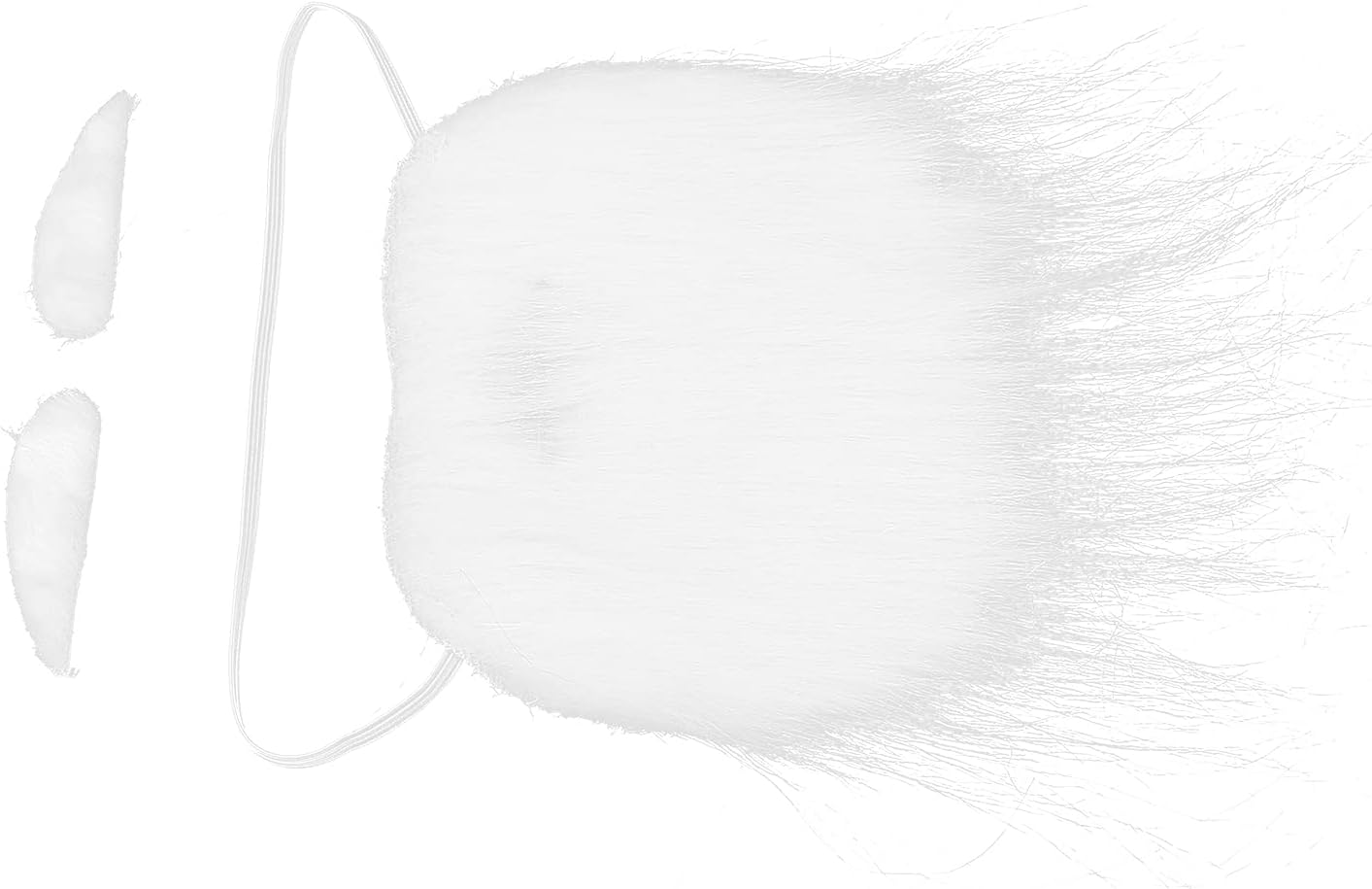 White Fake Beard, White Beard Santa Beard Set Funny Santa Beard for Christmas Party