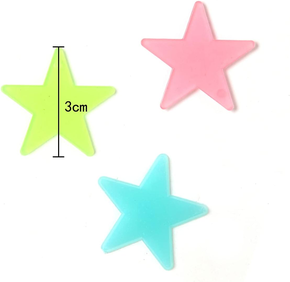 Glow in the Dark Stickers, 100 PCS Luminous Star Wall Decals for Kids Bedroom Wall Decor (30 MM) image number 5