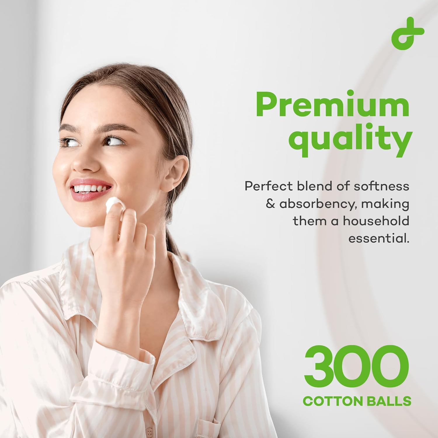 Dealmed 300 Ct. Cotton Balls for Face, Makeup, Medical Uses, & DIY Crafts | Non-Sterile Bulk Pack | Resealable Zip-Locked Bag | 100% Pure Cotton, Soft, Absorbent, Gentle (Case of 24)
