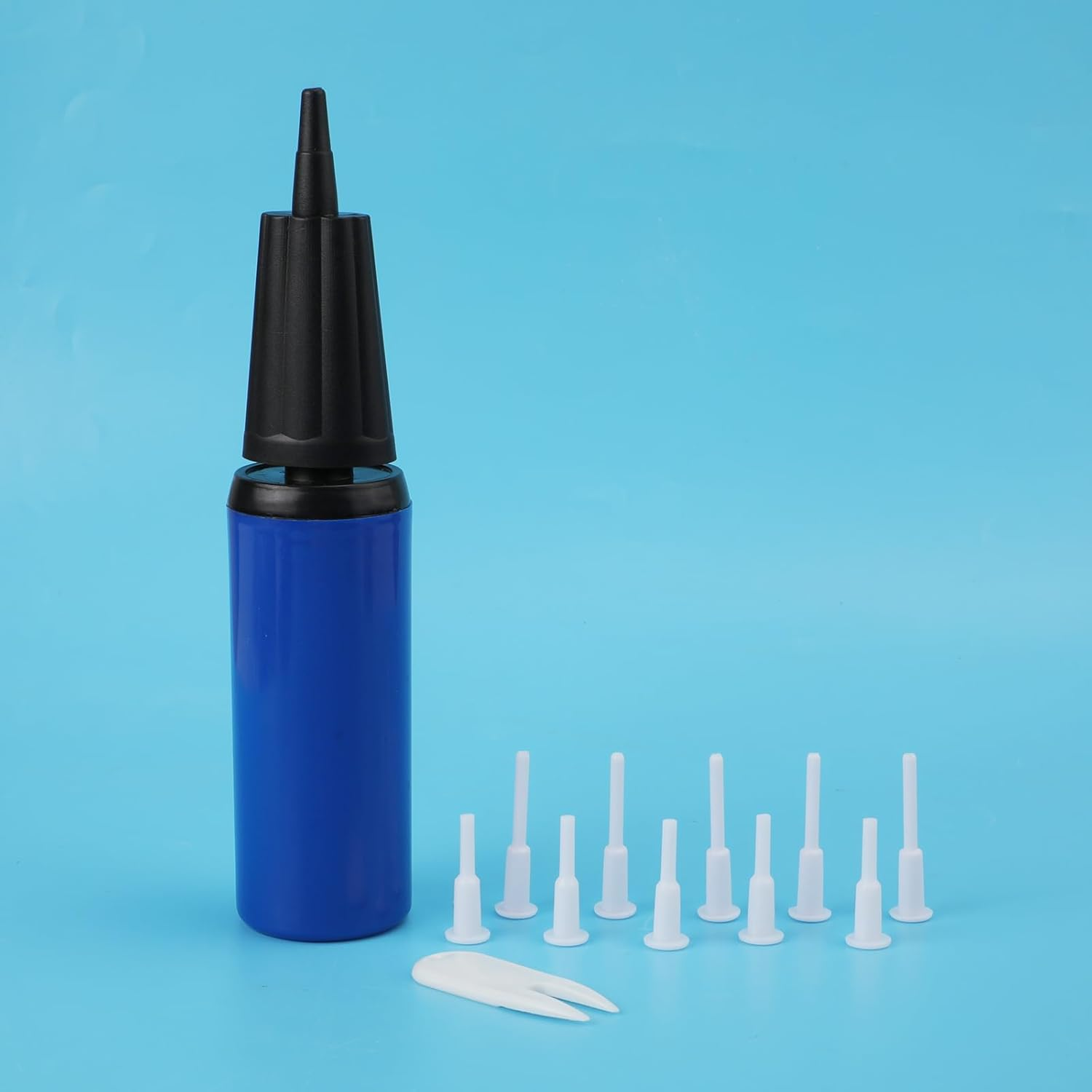 PEUTIER Exercise Ball Pump Kits, Hand Air Pump for Inflatables Ball with 10PCS Plugs & a Plug Puller Yoga Ball Pump image number 2