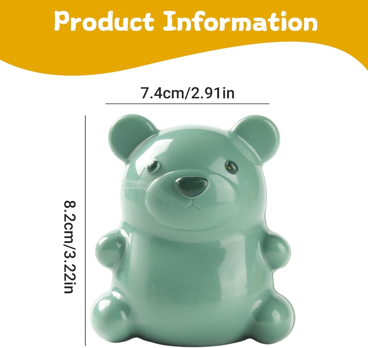 Nail Cleaning Brush, Cute Bear Nail Scrubber Brush with Soft Bristle for Toes and Nails Men Women, 2.9X3.2 Inch image number 4