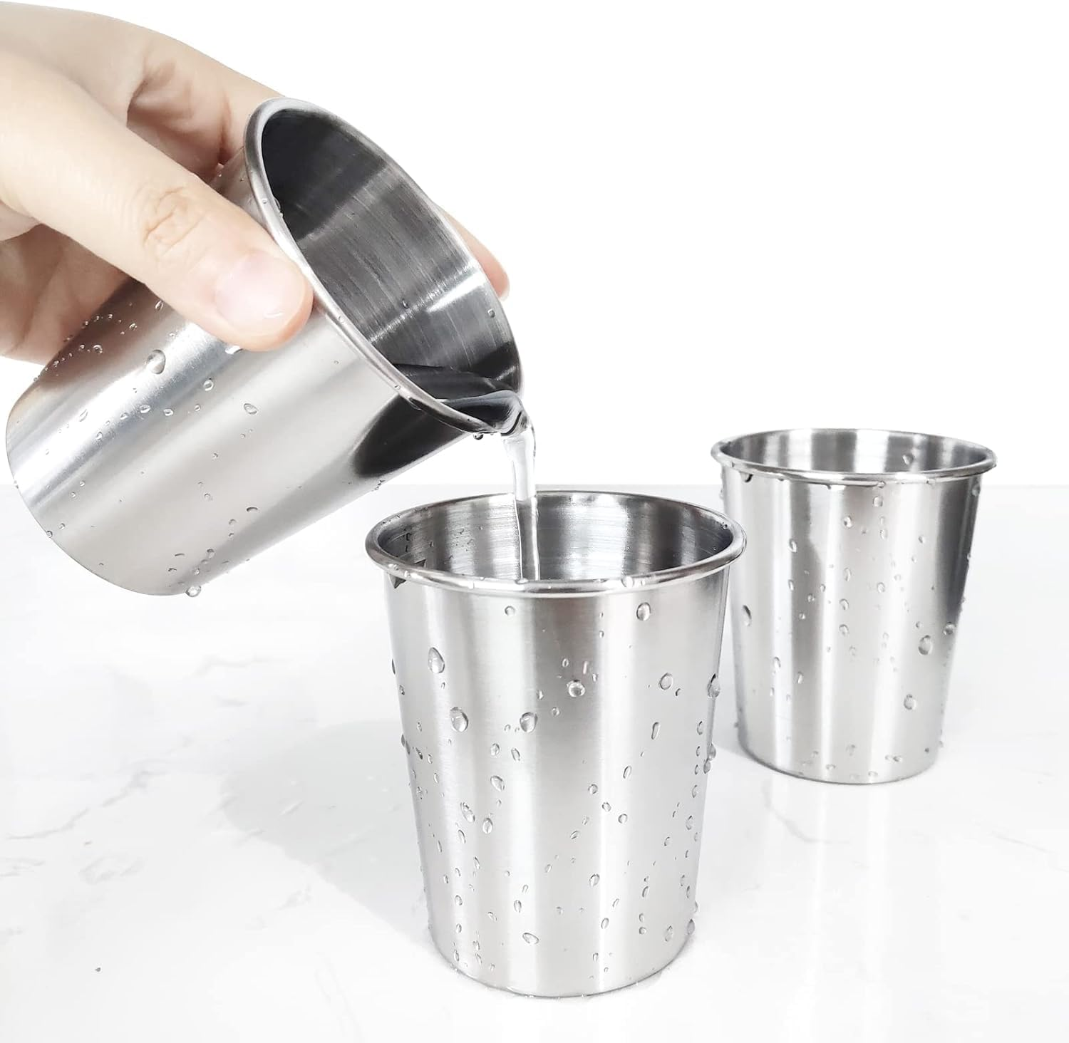 6 Pack 8 Oz Stainless Steel Kids Cups, Children'S Pint Cups, Stackable Metal Cups, Shatterproof Drinking Glasses image number 6