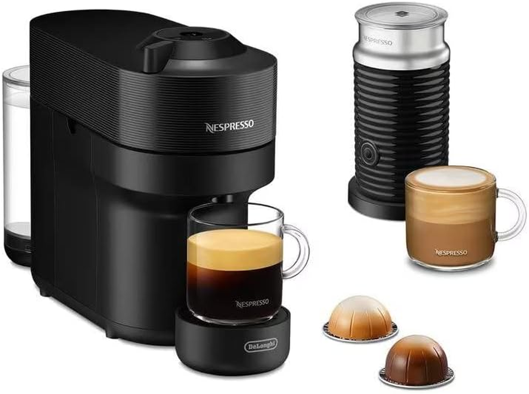 De'Longhi Nespresso Vertuo Pop ENV90.Y, Capsule Coffee Machine, Single-Serve Pod Coffee Machine, 4 Cup Sizes, Nespresso Starter Pack, Centrifusion Technology, Smart Connectivity, Mango Yellow