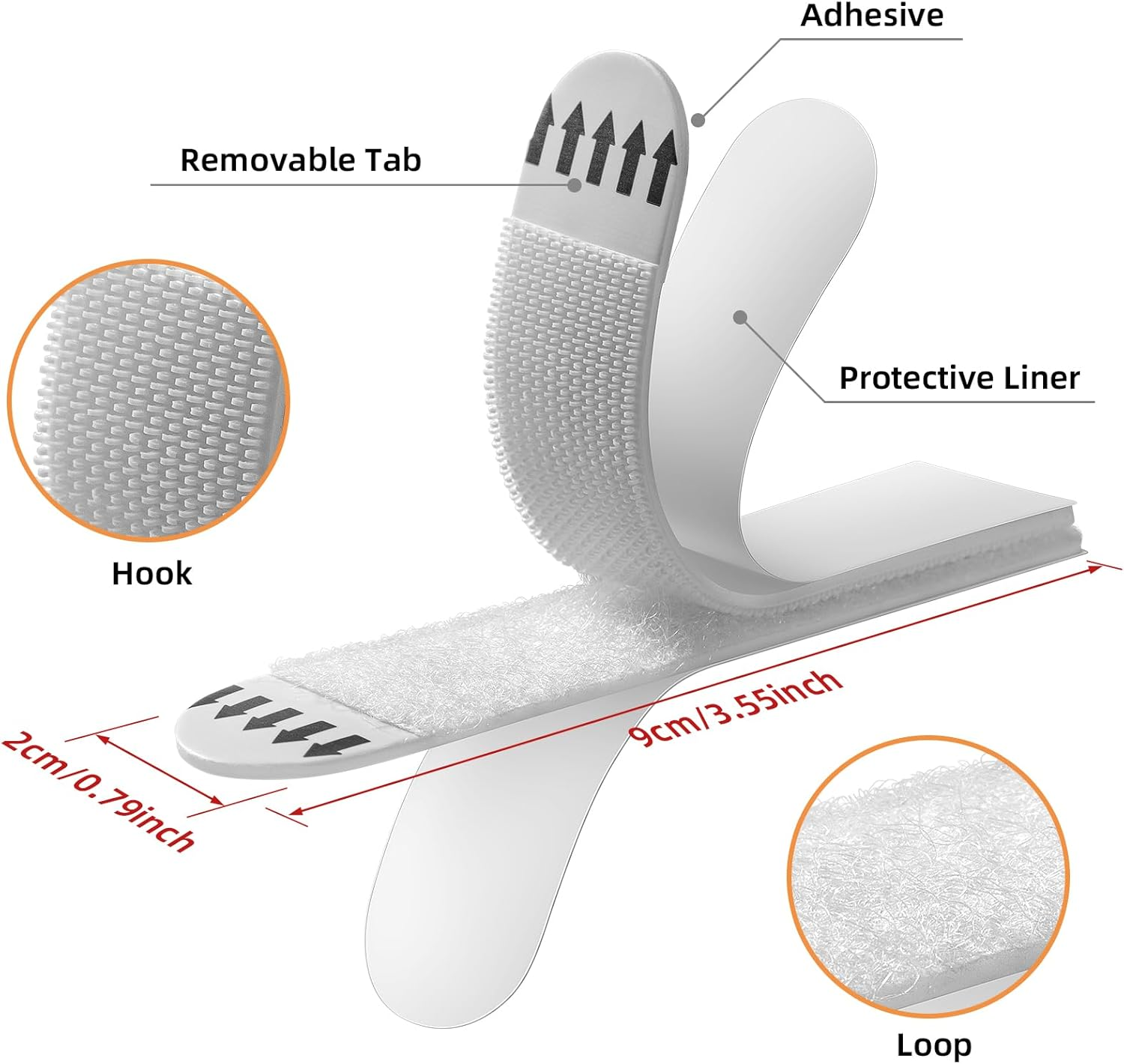 Trilancer Picture Hanging Strips Heavy Duty, 20 Pairs(40 Packs) Damage-Free Adhesive Wall Hanging Strip for Picture Frames,Wall Art,Decoration,No Nails or Tool Needed,Clean Removal for Smooth Surfaces image number 4