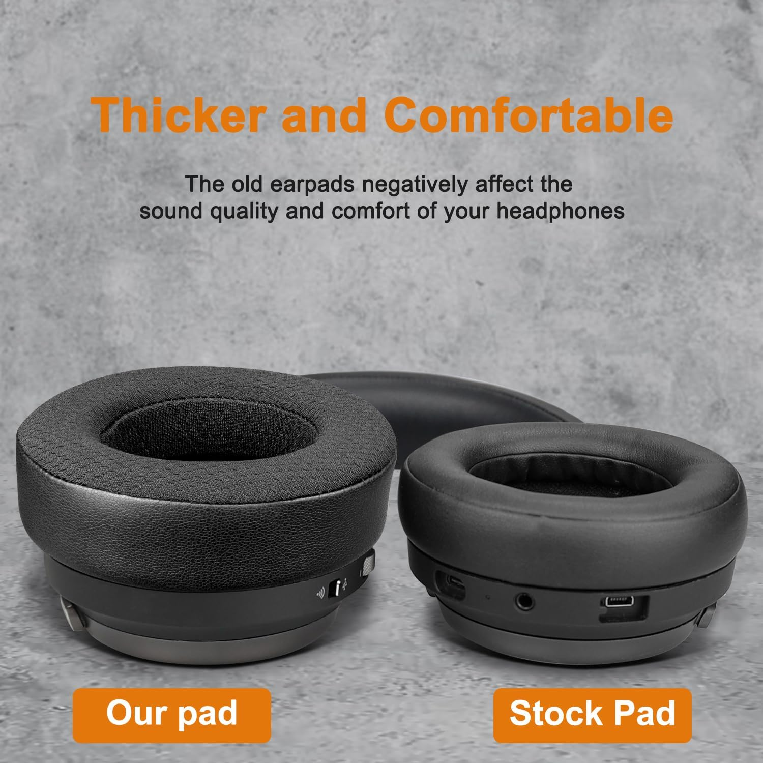 SOULWIT Mesh Fabric Earpads Replacement for Corsair Virtuoso RGB Wireless XT SE Gaming Headset, Ear Pads Cushions with High-Density Noise Isolation Foam, Added Thickness - Black - Mesh Fabric-Coffee image number 4