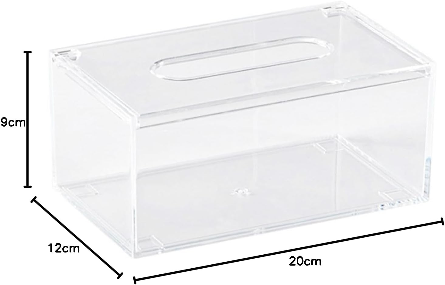 Acrylic Transparent Tissue Box Cover Modern Holder Dispenser for Living Room Bedroom, Clear Rectangular Napkin Box for Home Restaurant image number 4