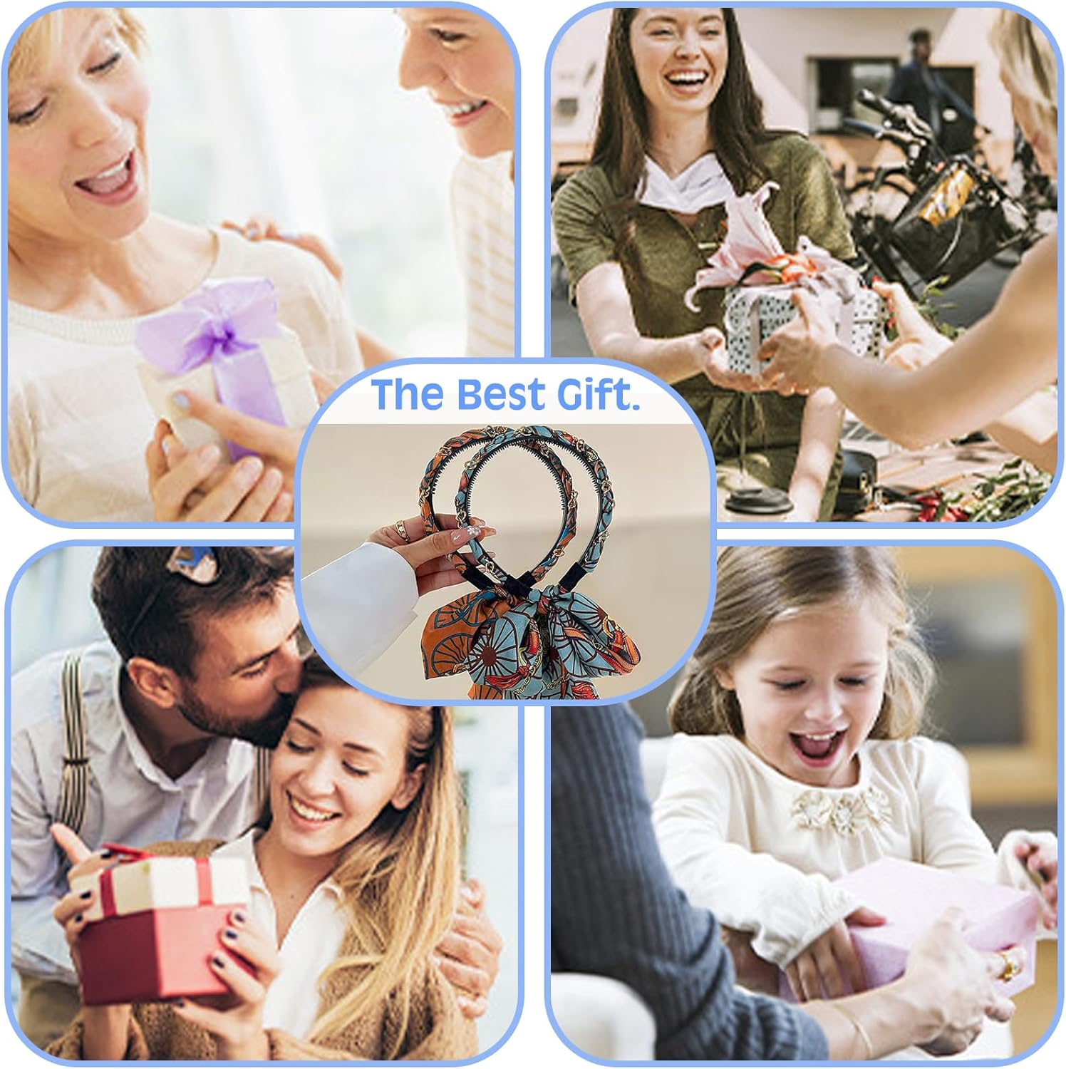 KASESSS 2 Pcs Headbands for Women'S Hair, Fashion Head Band, Toothed Head Bands Adult Women with Long Ribbon Fabric Headband Non-Slip Hair Accessories for Women for Outdoor Wedding Daily Wear