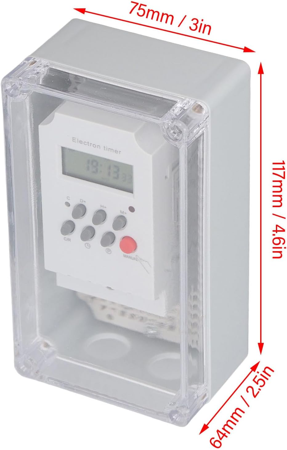 Gernie Pool Pump Timer, Settings Modes, Manual Button, Waterproof Shell, Built in Battery, for Swimming Pool Pumps, Heaters, Filters, Motor Driven Equipment (DC 12V) image number 6