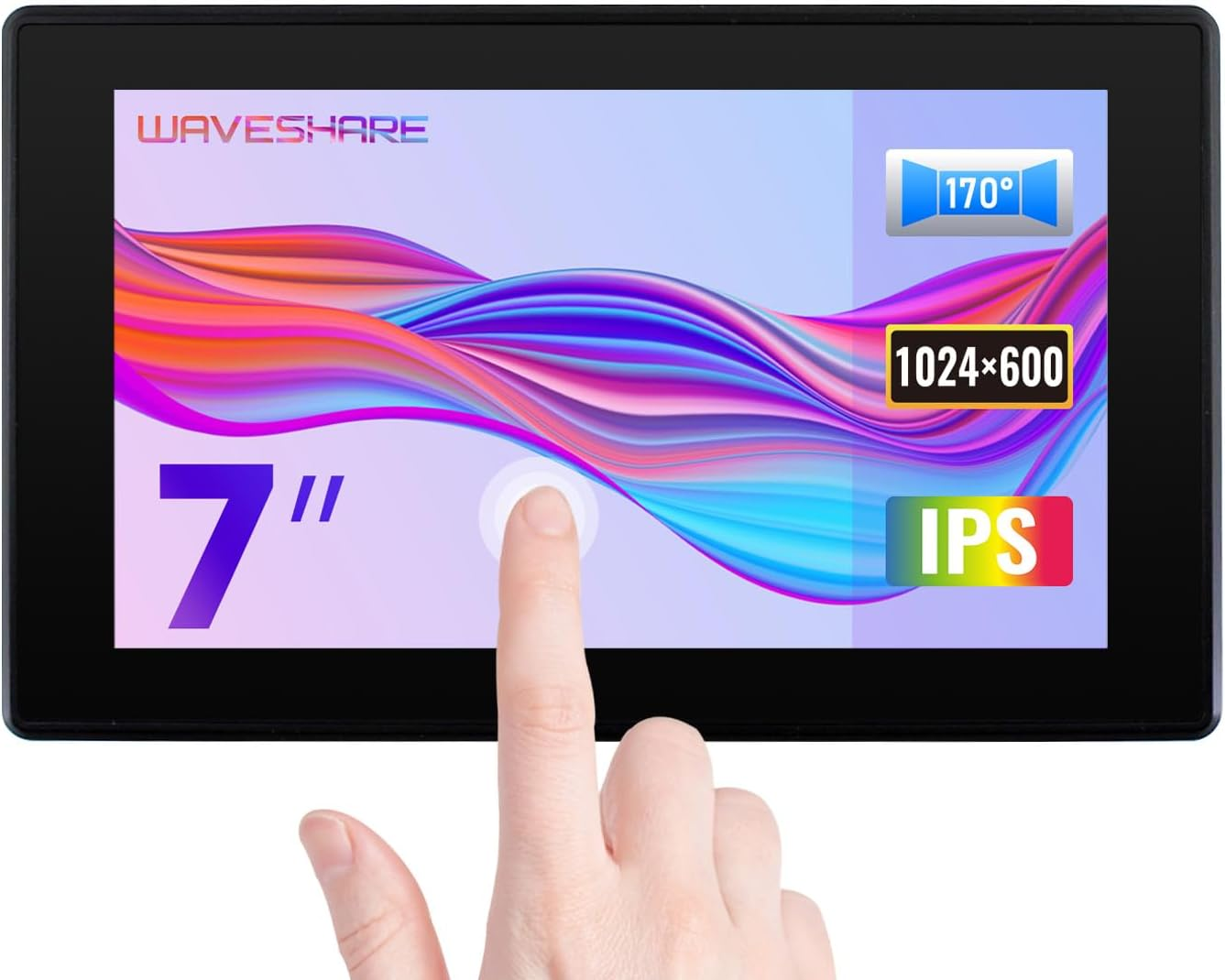 Waveshare 5 Inch HDMI Monitor Capacitive Touch Screen LCD 800X480 Supports Multi Mini Pcs like Raspberry Pi Jetson Nano BB Black