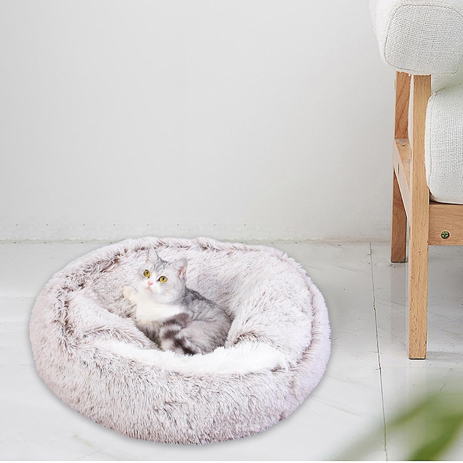 Weilaikeqi Winter Warm Cats Beds, Pet Animal House, Comfortable, Pet Supplies, 40Cm Gray