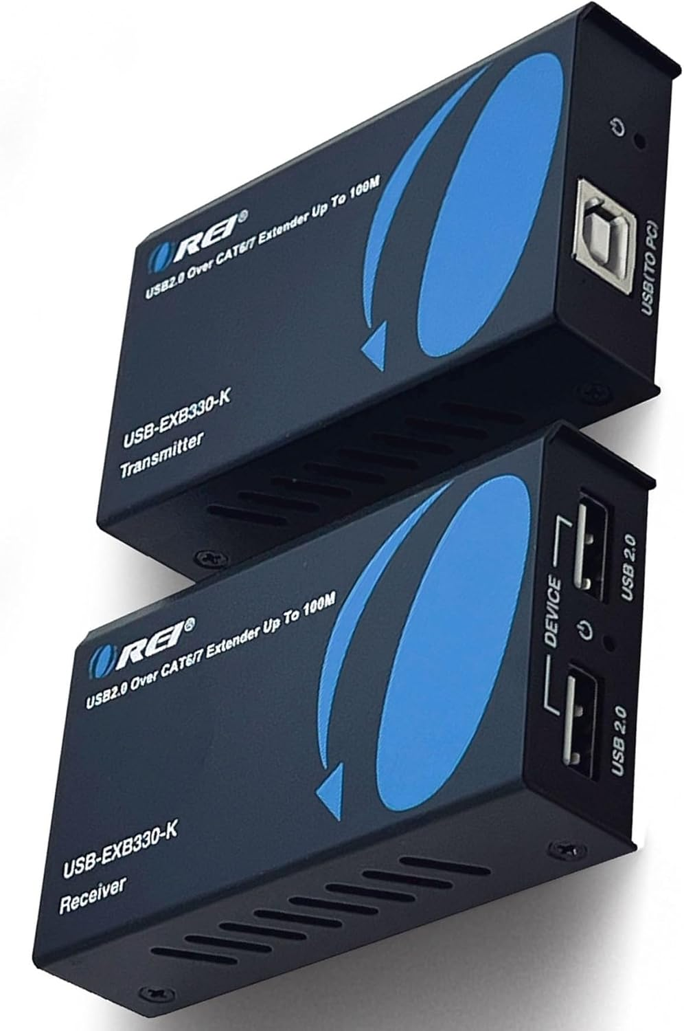 OREI USB Extender over Ethernet up to 165 Feet - Extend USB 2.0 Signal over Ethernet, 480 Mbps Transfer Rate, 2 USB 2.0 Inputs Extended up to 165 Feet image number 2