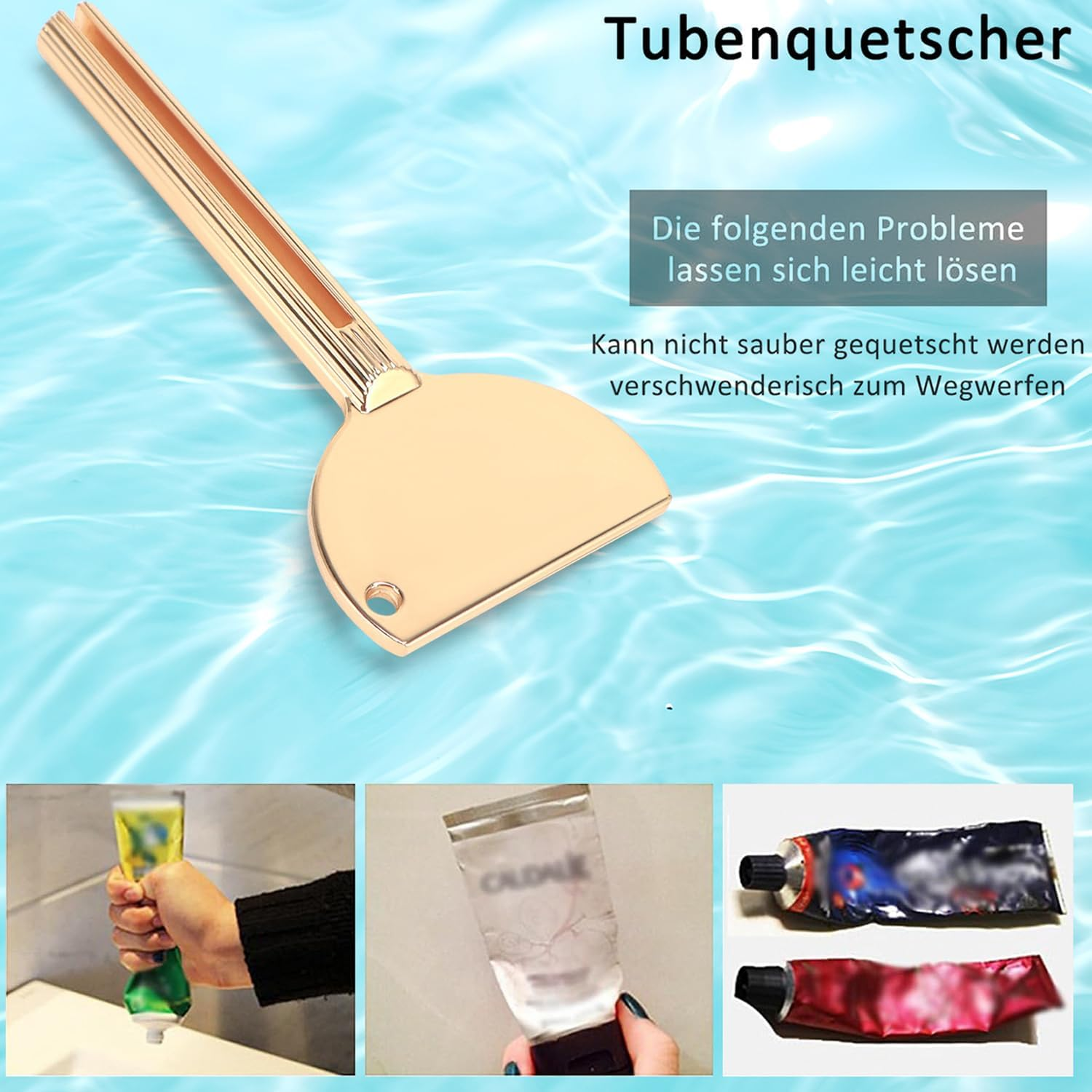 5Pcs Toothpaste Tube Squeezers, Metal Tube Presser Tube Roller Tube Wringer Key Dispenser Roller, Tube Wringer Keys, Key Roller Dispenser Wringer Tools for Hair Color, Cosmetics, Paint Tube image number 3