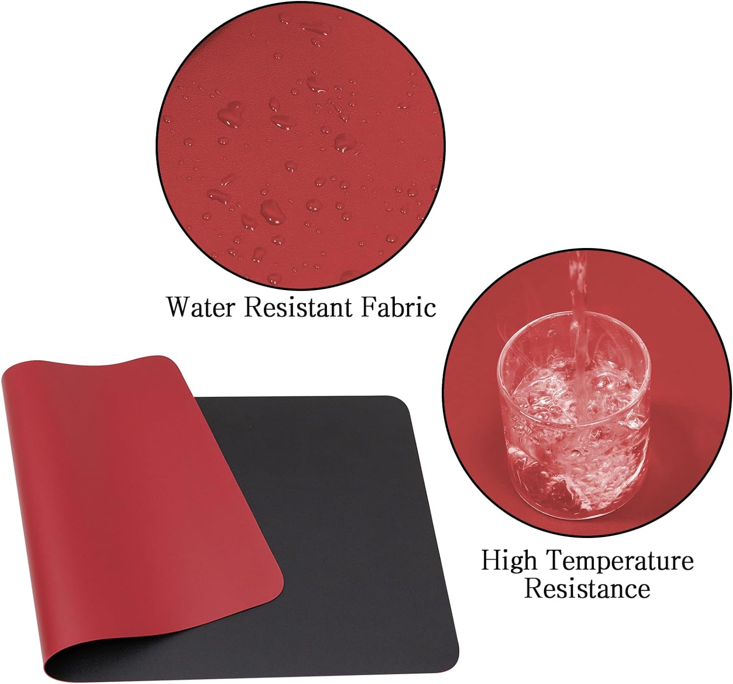 Mouse Pad Large Desk Pad, 60X30CM Mouse Mat Table Mat Protector Keyboard Pad for Computer Laptop PC Office Home Soft Comfortable Durable Desktop Mousepad (Black) image number 1