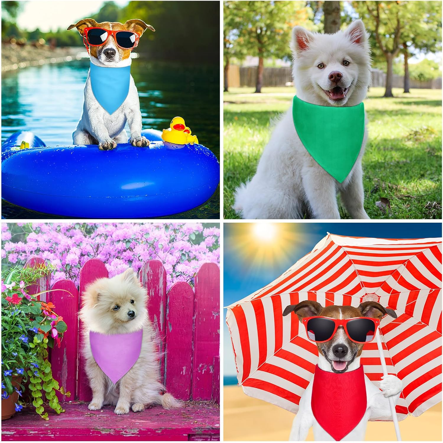 Saintrygo 20 Pcs Plain Dog Bandanas Bulk for Dogs Puppy Bandana Sublimation Dog Bandana Washable Triangle Dog Bib Heat Transfer Adjustable Dog Bandana for Small Medium Large Pets image number 3