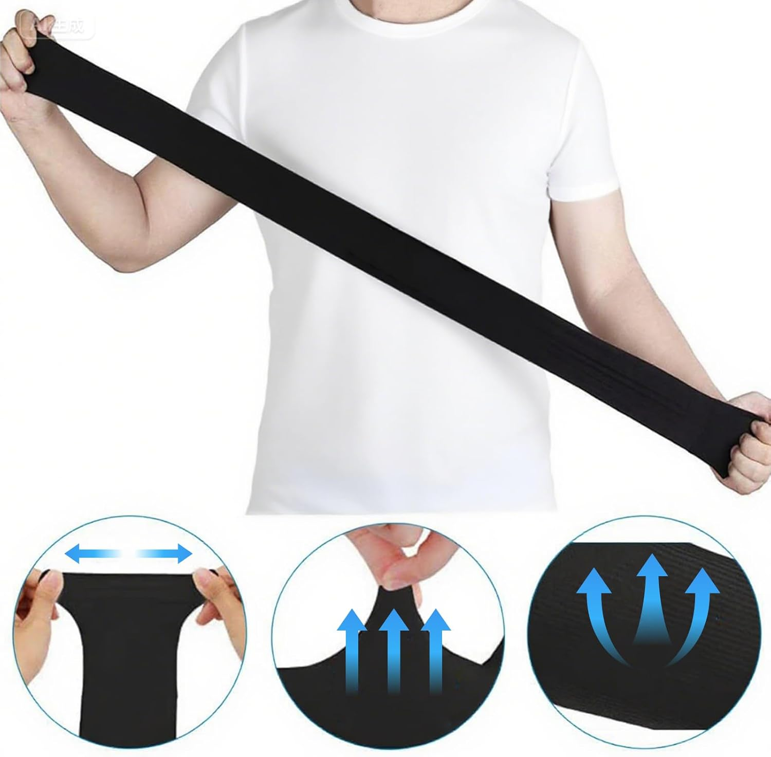 ONBPIY Arm Sleeves 2 Pairs 1 Black 1 White UV Sun Protection Compression Cooling Sleeves for Men Women Volleyball Basketball Cycling Outdoor Sports image number 4