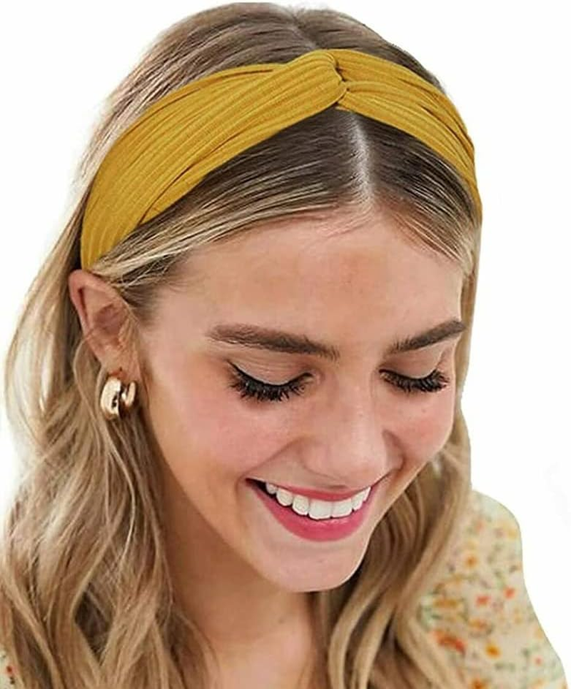Fashion Women Girls Knotted Headband Twist Knot Head Wrap Elastic Hair Band AU (Khaki) image number 6