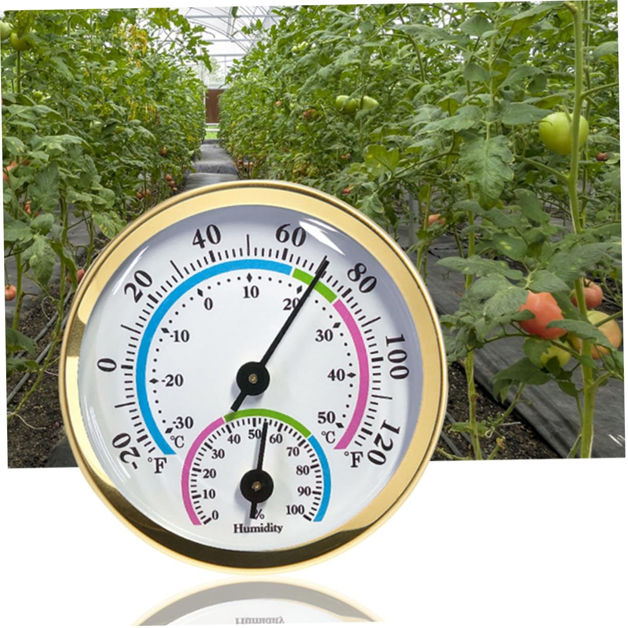 DOITOOL Indoor Outdoor Thermometer Hygrometer Mini Wall-Mounted Temperature Humidity Gauge for Home Office Garden Sauna image number 4