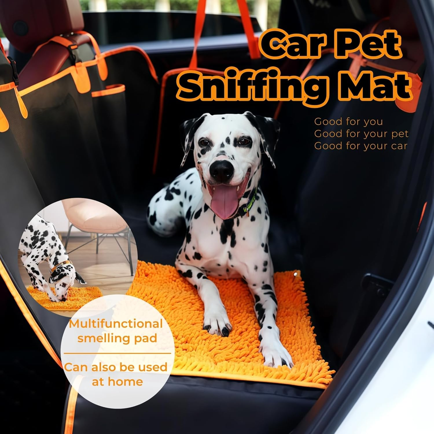 Dog Car Seat Cover &ndash; Dog Travel Car Accessories Interior | Upgraded Anti-Penetration - Waterproof Material | Universal Fit for Suvs, Trucks & Cars | Durable, Easy to Clean image number 5