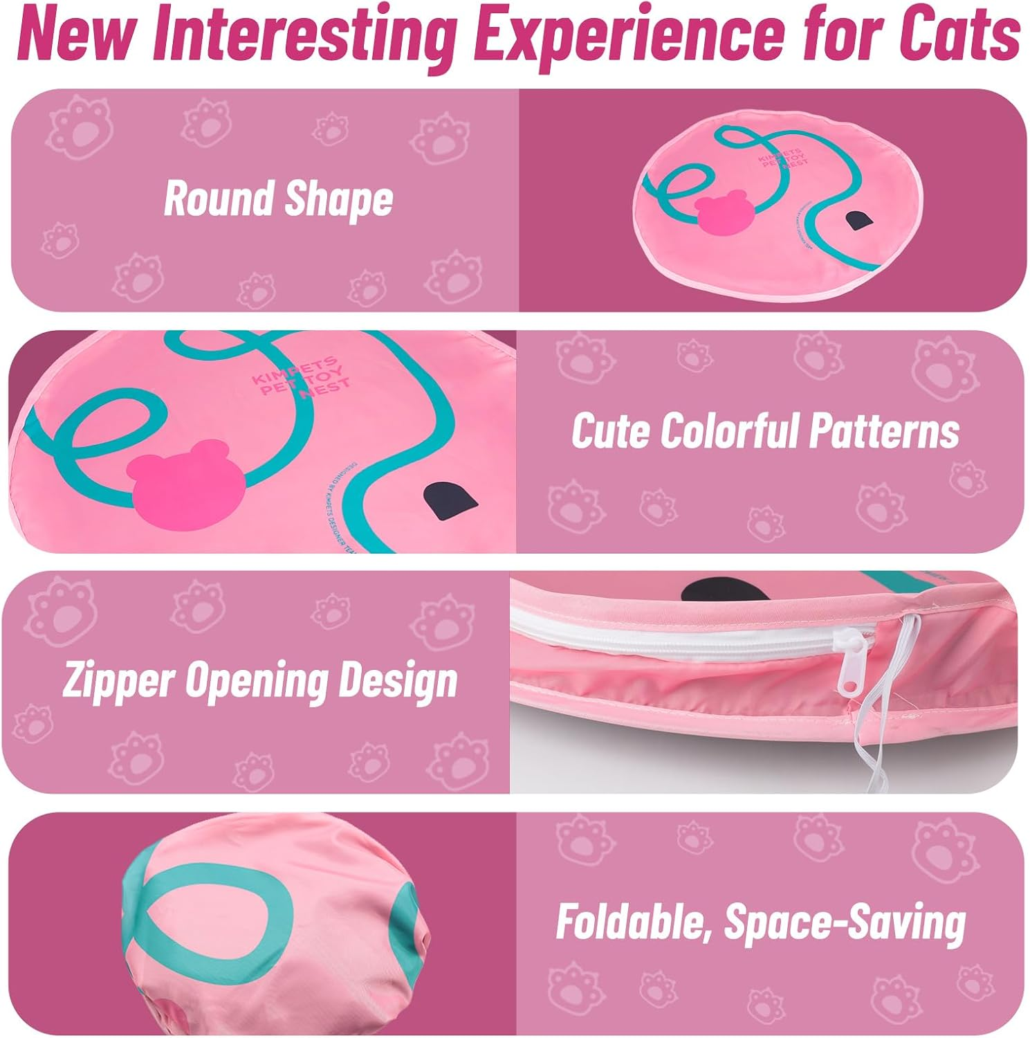 Interactive Cat Toy - New Upgraded Cat Puzzle Toys with Smart Jumping Balls for Pets, Oxford Fabric Wear-Resistant and Scratch-Resistant, Stimulate Hunting Instincts, Suitable for All Ages image number 4