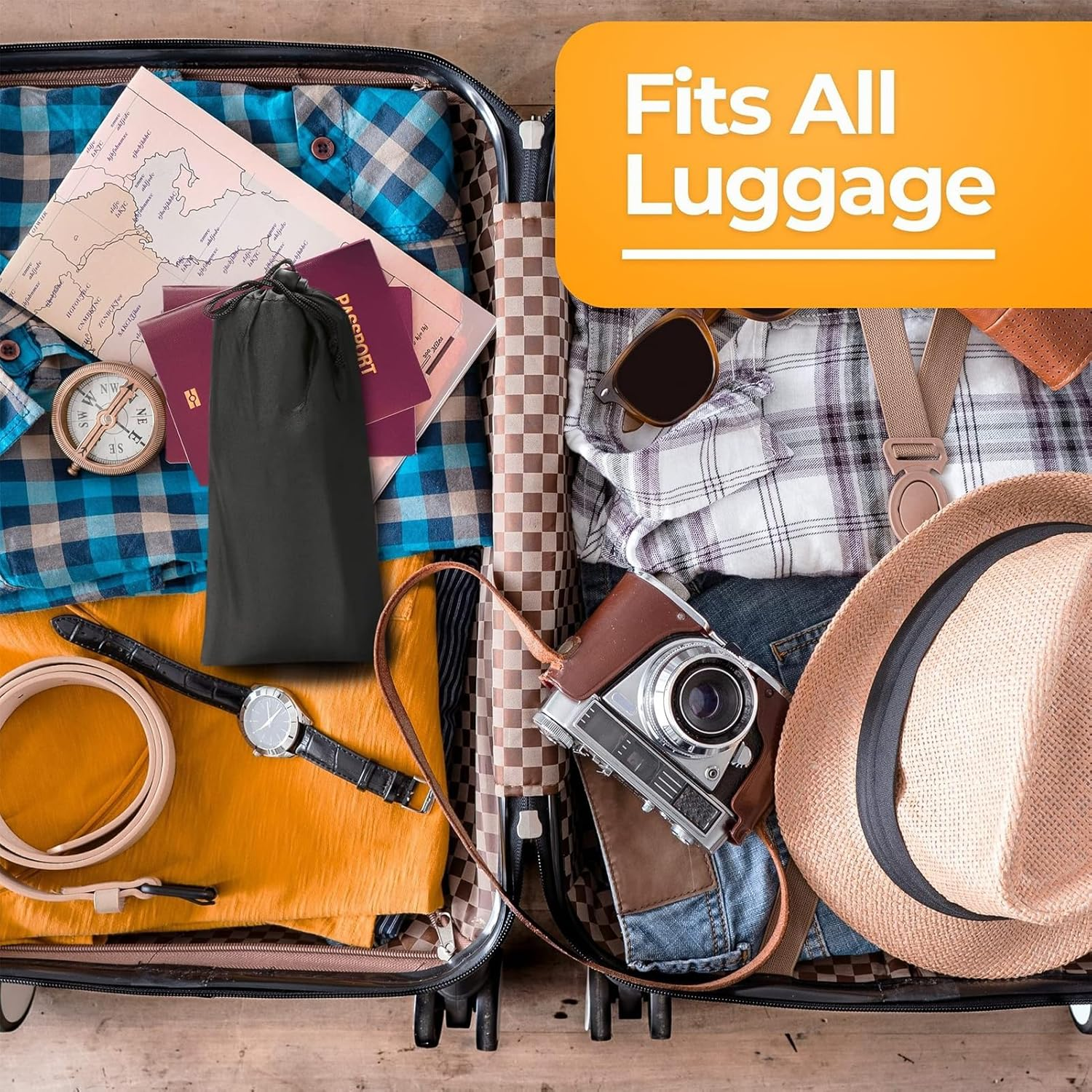 Travel Foot Rest with Height Adjustable Foot Hammock for Travel and Office, Travel Accessories for Portable Foot Hammock for Airplane（Black） image number 3