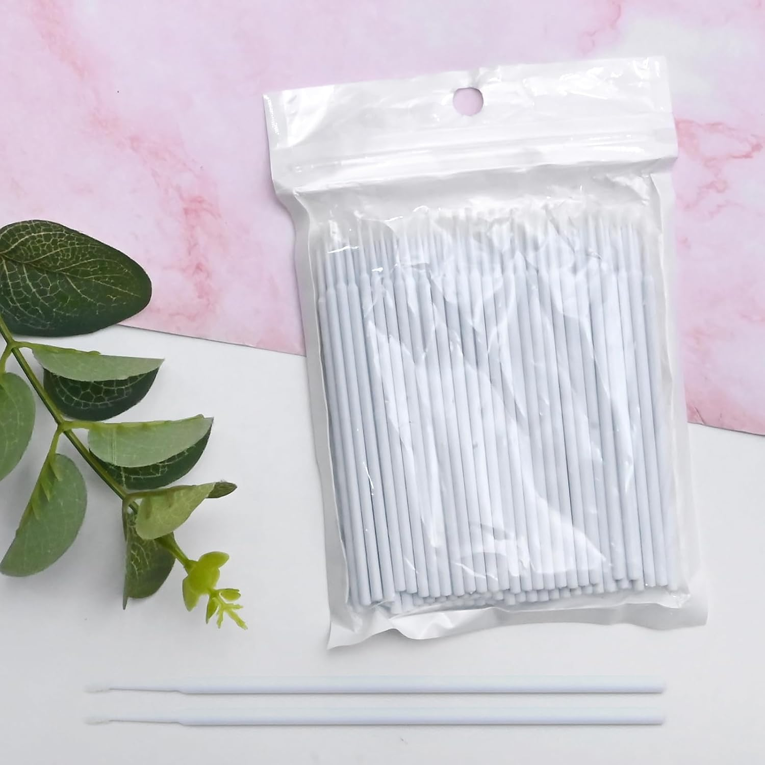 Touch up Paint Brushes for Automotive Paint Chip Repair Disposable Micro Applicators 1.2MM White 100PCS - White image number 3