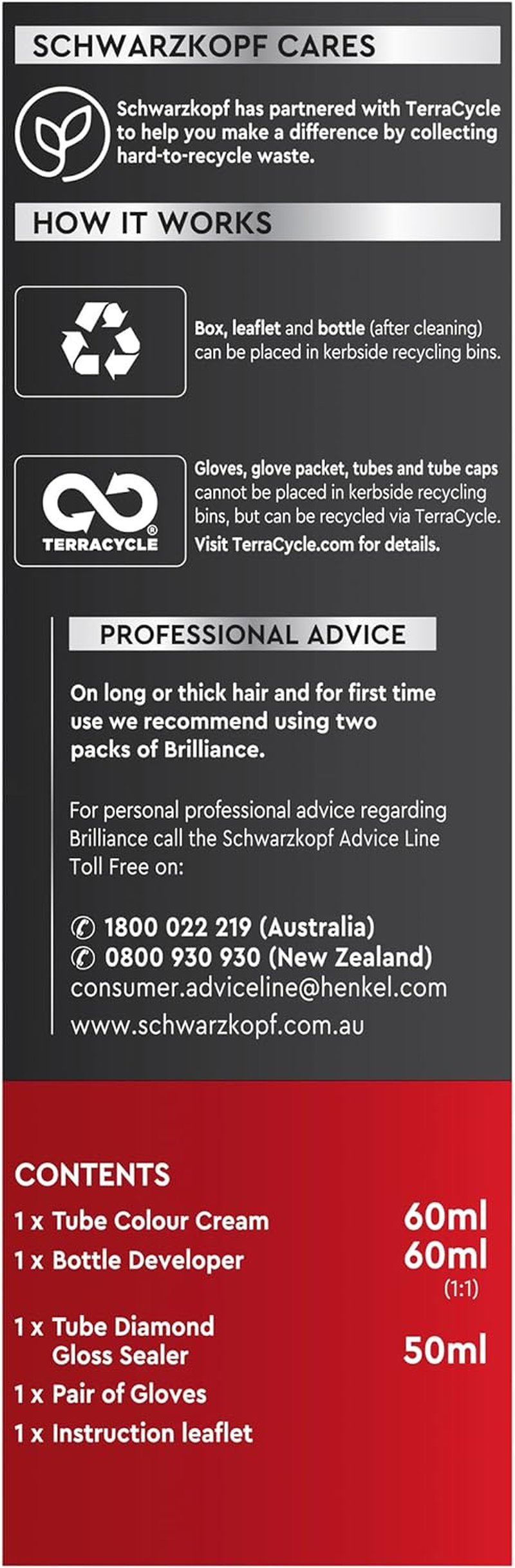 Schwarzkopf Brilliance, Permanent Hair Colour, 23 Burgundy Chic (Pack of 2) image number 5