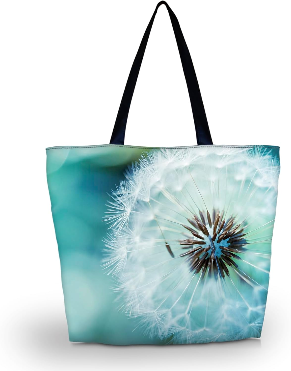 AOKSUNOVA Reusable Shopping Bags Large Foldable Grocery Bag Cute Sloth Tote Bag for School Black