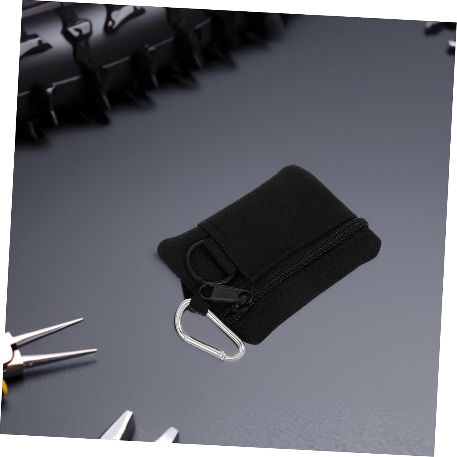 Mini Keychain Pouch Purse Keychain Small Pouch for Keys Coin Case Outdoor Accessory Hiking Travel Officer Bag image number 6