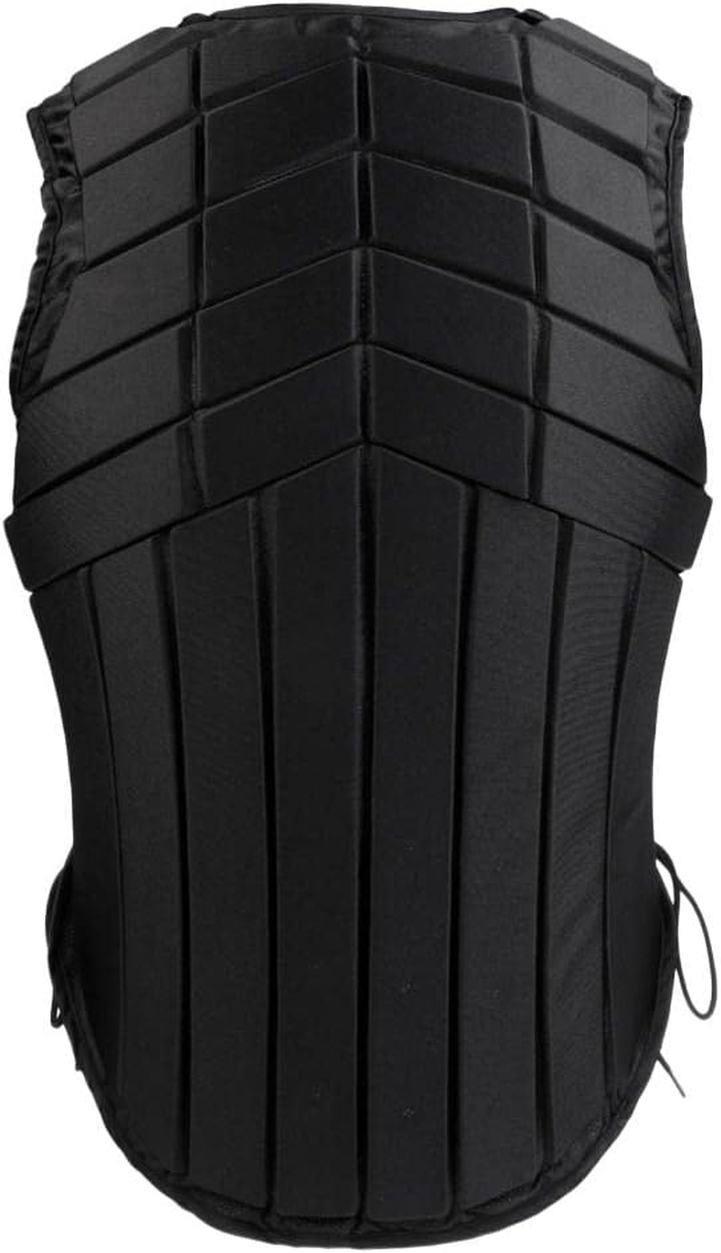 Black EVA Padded Equestrian Horse Riding Vest Protector image number 3