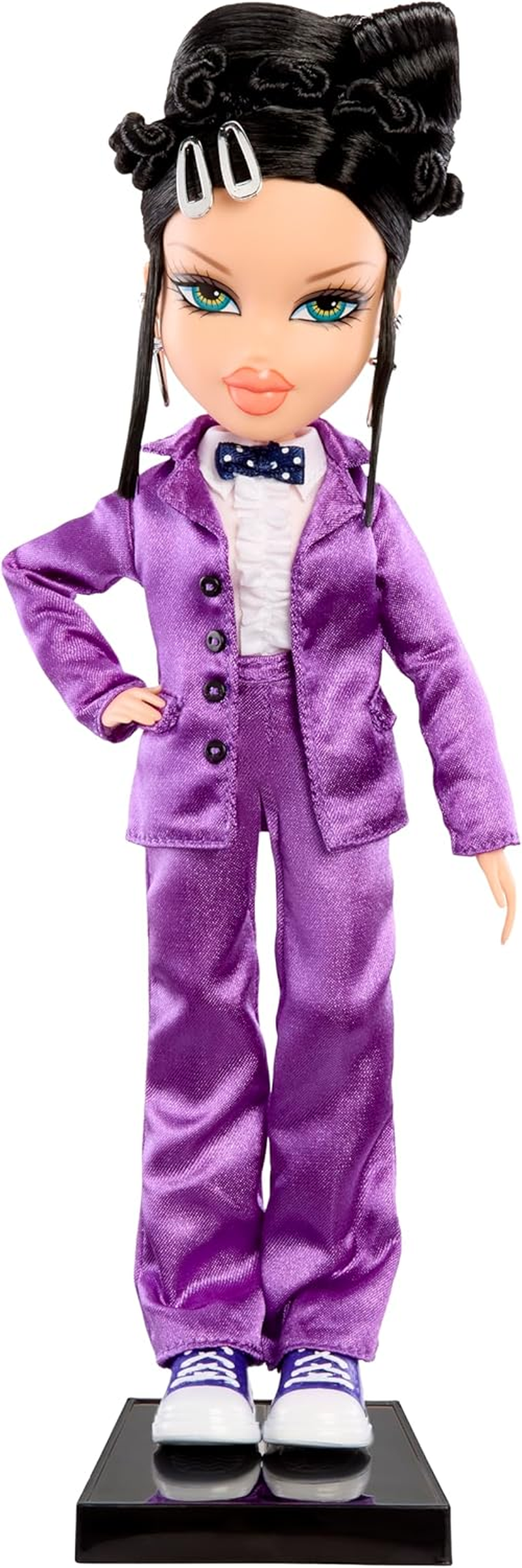 Bratz X Mean Girls Spring Fling Doll Janis &ndash; Collectable Fashion Doll with 2 Outfits, Purple Tuxedo, and Movie-Inspired Accessories