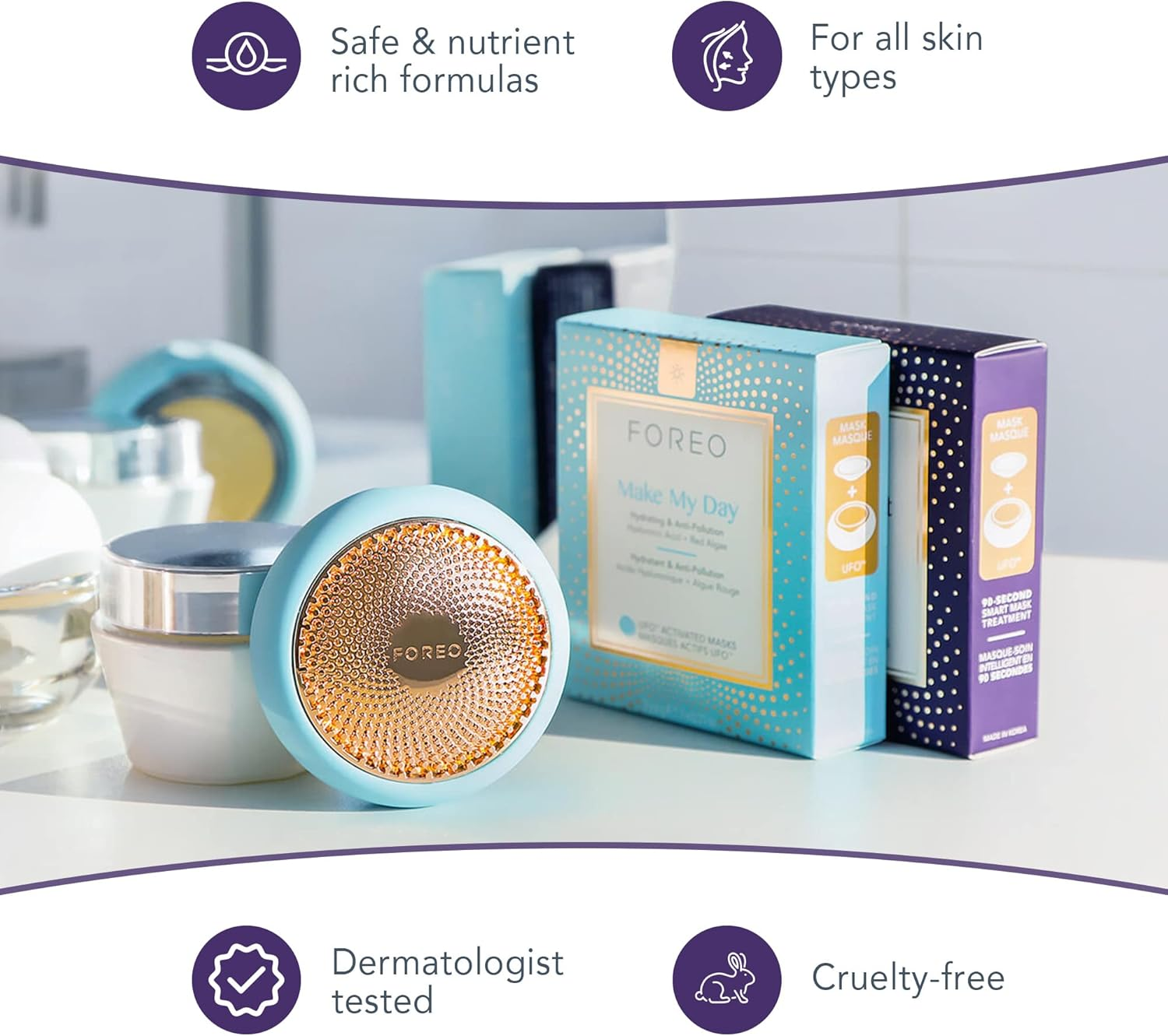 FOREO Call It a Night Ufo-Activated Mask, 6G 7 Count image number 1