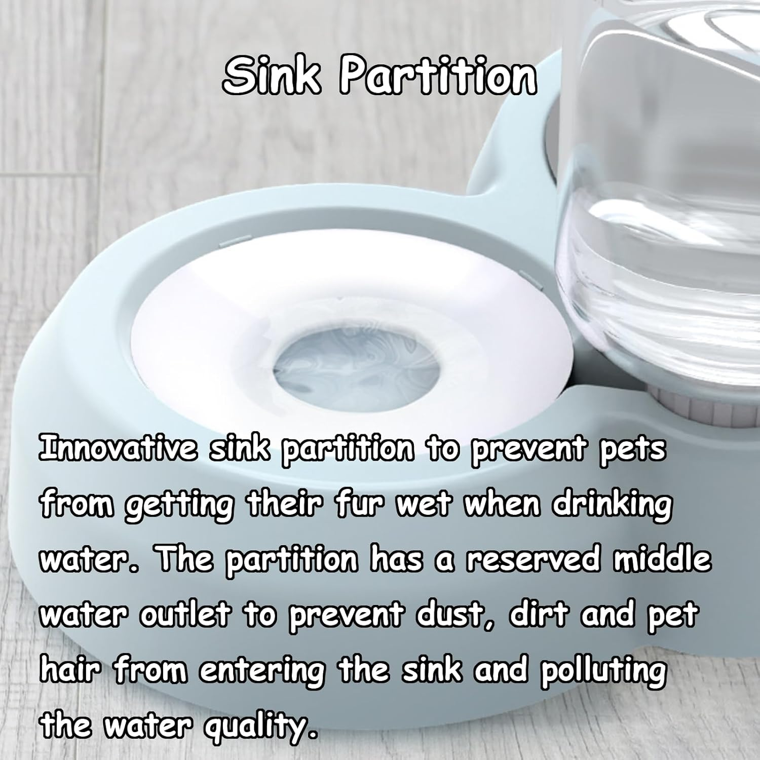 Taoluwin Cat Food and Water Bowl Set, Stainless Steel Automatic Refill Pet Bowls, Siphon Waterer with Splash Guard, Anti-Tip Double Dish for Cats/Kittens/Small Dogs image number 5