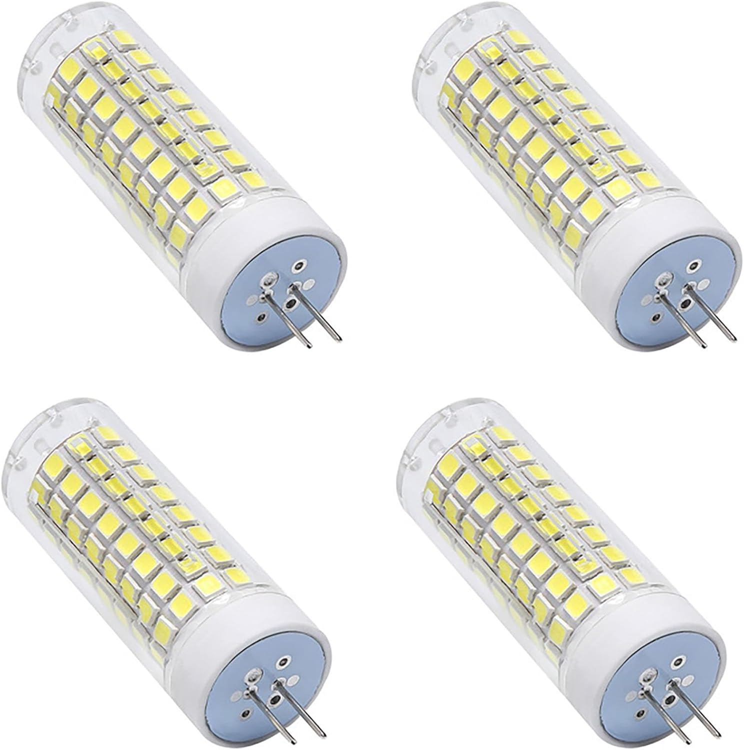 G8 LED Bulb 220-240V AC 10W Equivalent to 100W Halogen Bulb, T3 JC Type Bi-Pin Base, 1000 Lm, 4 Pack for Home Lighting, Dimmable(Cool White)