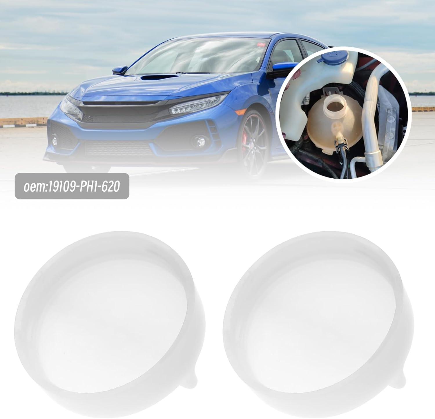 SING F LTD 2Pcs Coolant Expansion Tank Cap 19109-PH1-620 Engine Coolant Tank Expansion Cover Coolant Overflow Cap Compatible with Honda CRV Compatible with Civic image number 5