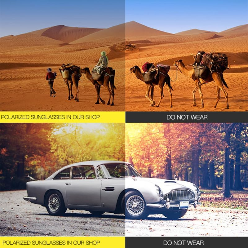 Metal Magnetic Clip on Sunglasses Polarised Yellow Night Vision Sunglasses Multifunctional Driving Glasses - Blue Frame image number 6