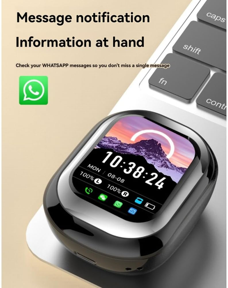 Snblzhef In-Ear Full-Color Touch Screen Wireless Long-Life Noise Reduction Bluetooth Headset with Smart Watch Function Headset image number 6