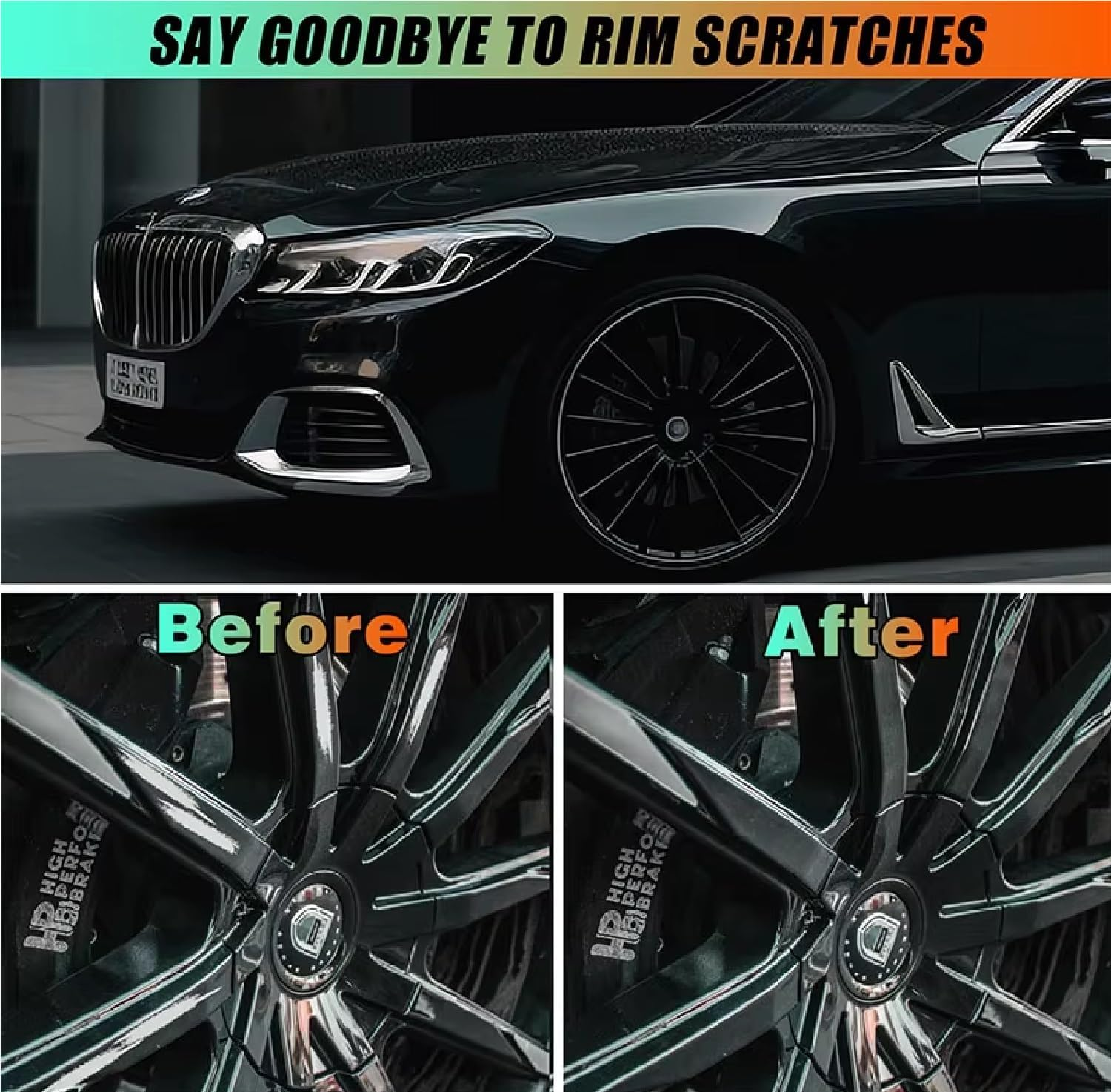 Touch up Paint for Cars, Wheel Scratch Repair Pen, Car Rim Paint, Quick and Easy, Auto Scratch Erase, Automotive Scratch Remover for Deep Scratch (Black) image number 4