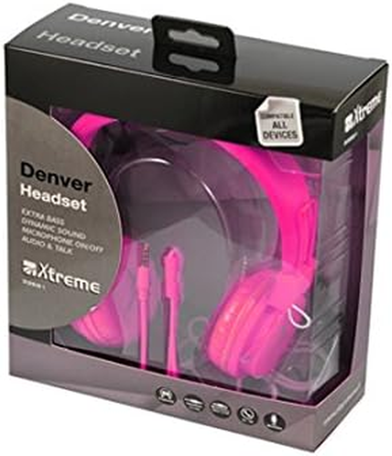 Xtreme 33661 F Denver Audio & Talk Foldable Headphone, 3.5 Mm Jack Connector, Head-Band, Diameter 40 Mm image number 1