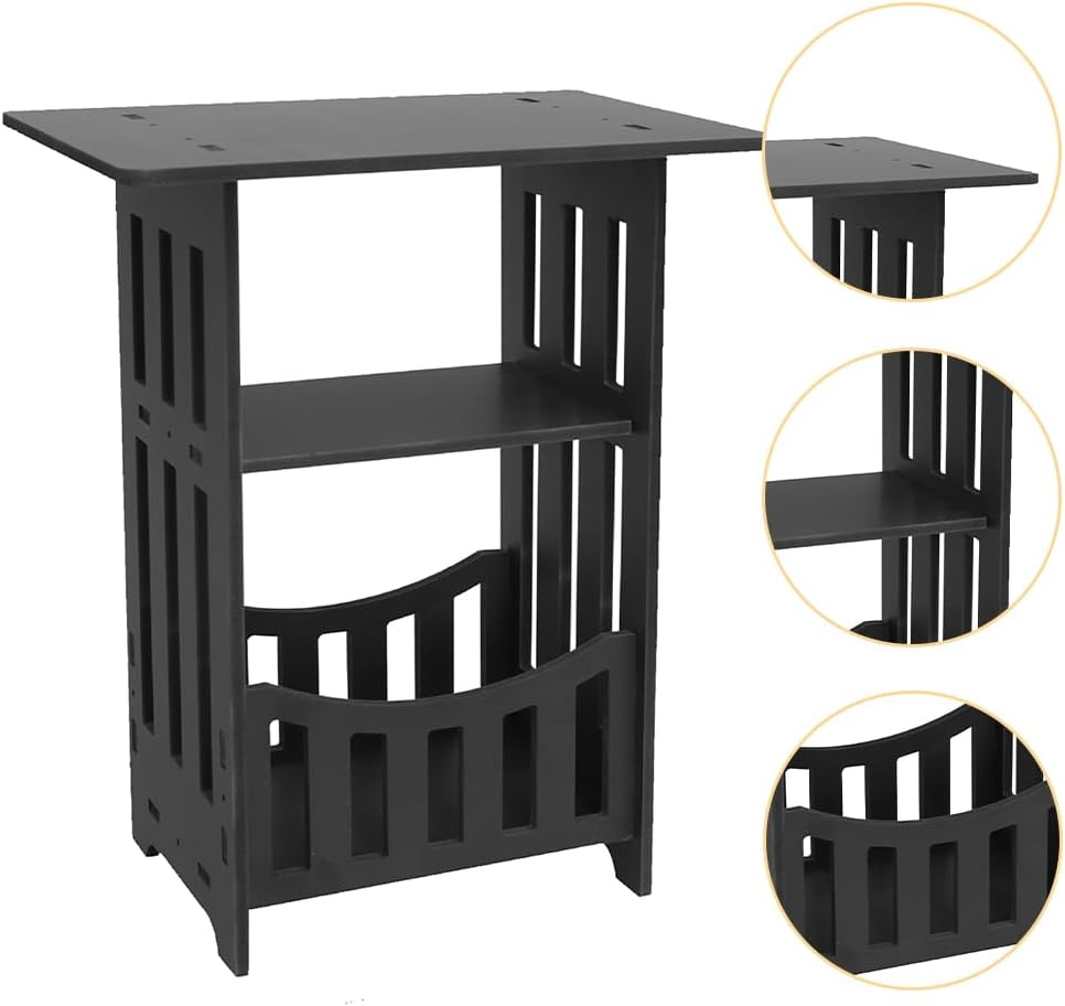 Modern and Simple Three-Tier Shelf, Bathroom Storage Rack, Small End Table, Multifunctional Home Organizer, for Room, Toilet, Dressing Table image number 1