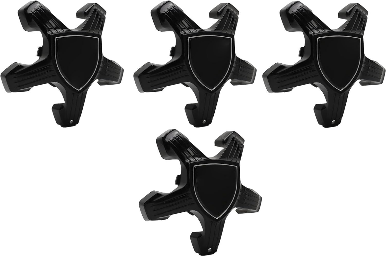 Jiawu Wheel Center Caps, Rim Hub Cap Waterproof Plastic 4PCS Replacement for 308 408 508, Match the 5 Hole Tires of the Vehicle (Black), 14 * 14 * 16Cm - Black image number 5