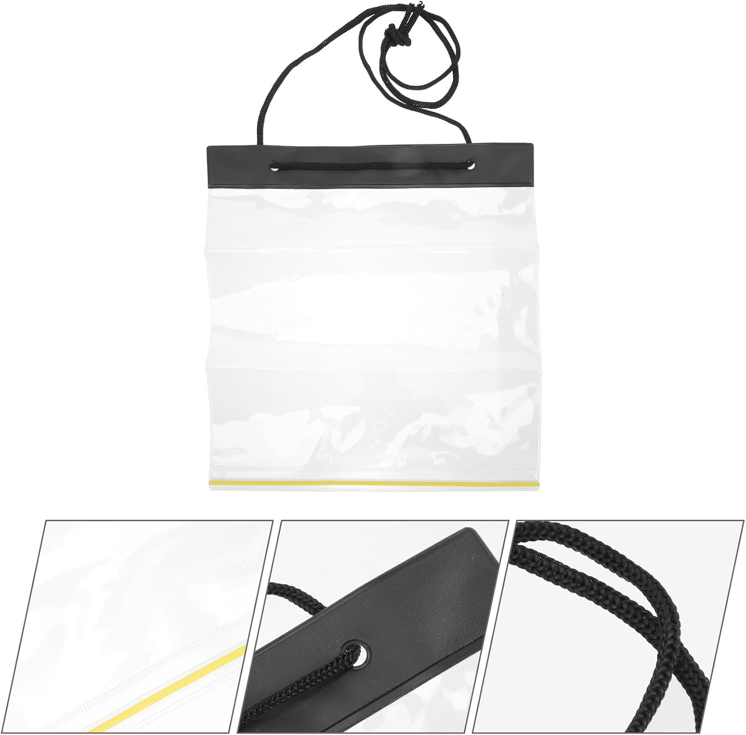 VILLCASE Waterproof Map File Bag Drawstring Pouch PVC Travel Document Organizer Folder for Outdoor Training and Office Use image number 4